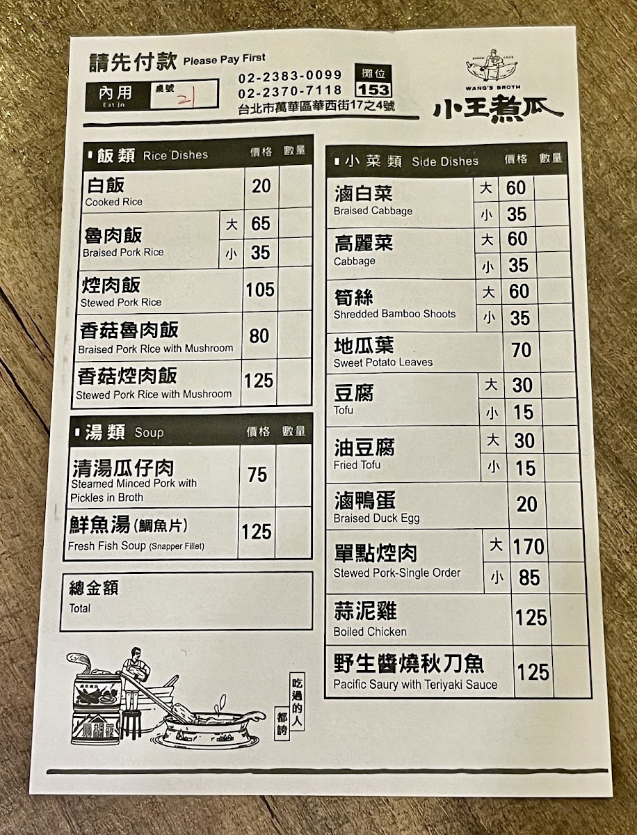 Menu - Wang’S Broth photo 4